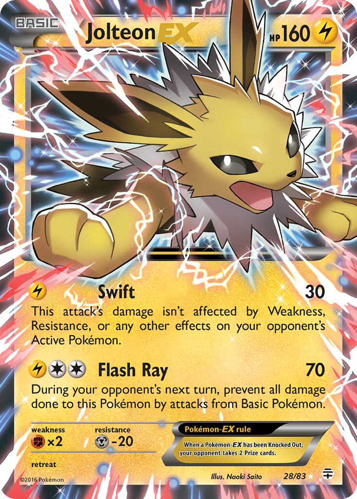 Jolteon EX (28/83) [XY: Generations] | Tabernacle Games