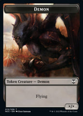 Demon // Copy Double-sided Token [Streets of New Capenna Commander Tokens] | Tabernacle Games