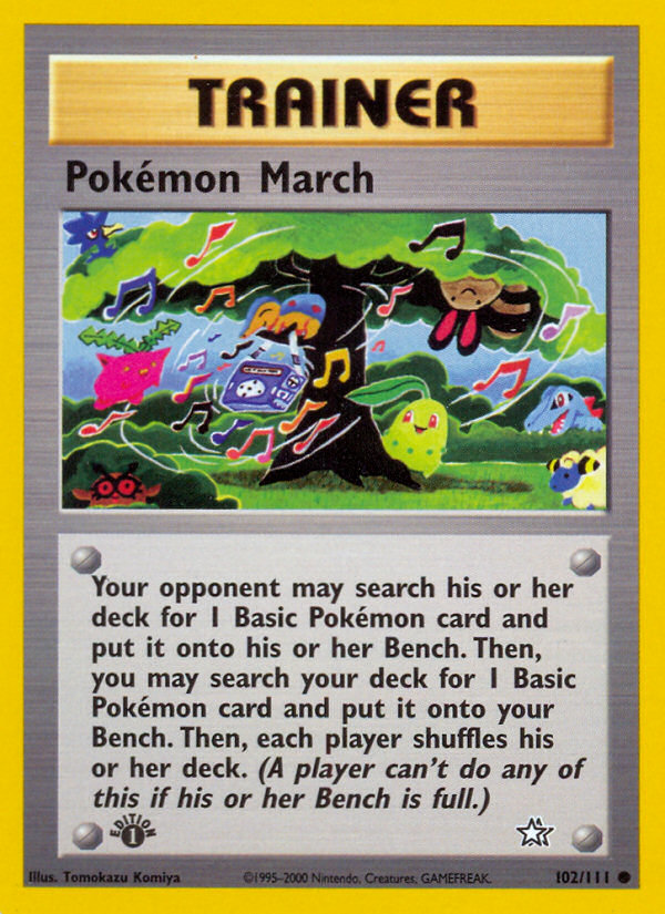 Pokemon March (102/111) [Neo Genesis 1st Edition] | Tabernacle Games