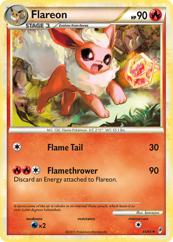 Flareon (44/95) [HeartGold & SoulSilver: Call of Legends] | Tabernacle Games