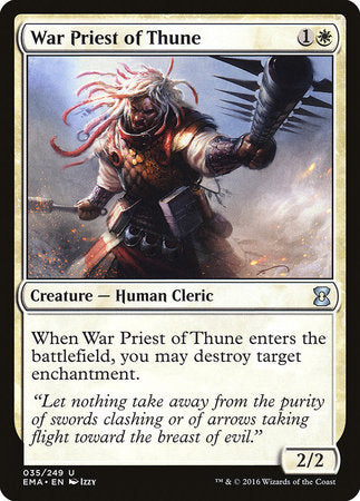 War Priest of Thune [Eternal Masters] | Tabernacle Games