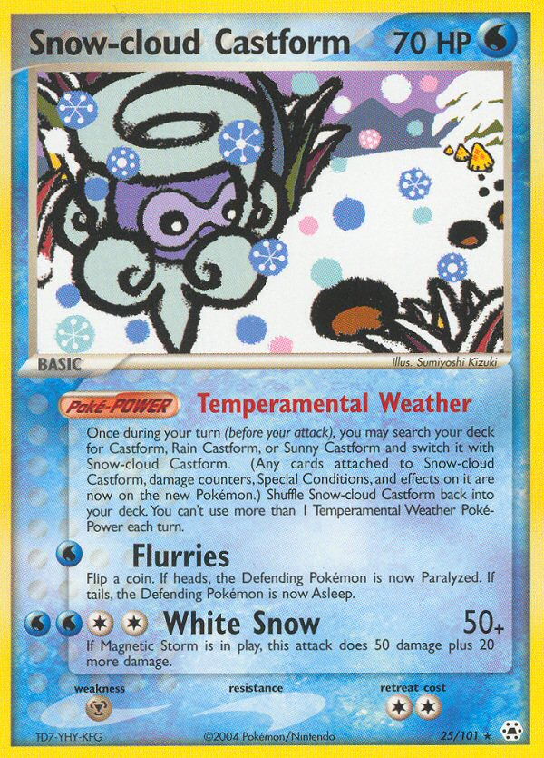 Snow-cloud Castform (25/101) [EX: Hidden Legends] | Tabernacle Games