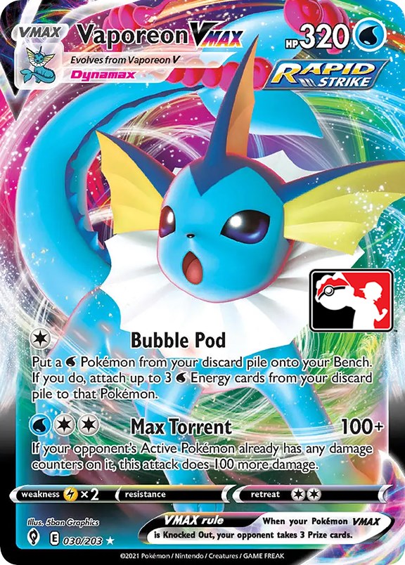 Vaporeon VMAX (030/203) [Prize Pack Series One] | Tabernacle Games