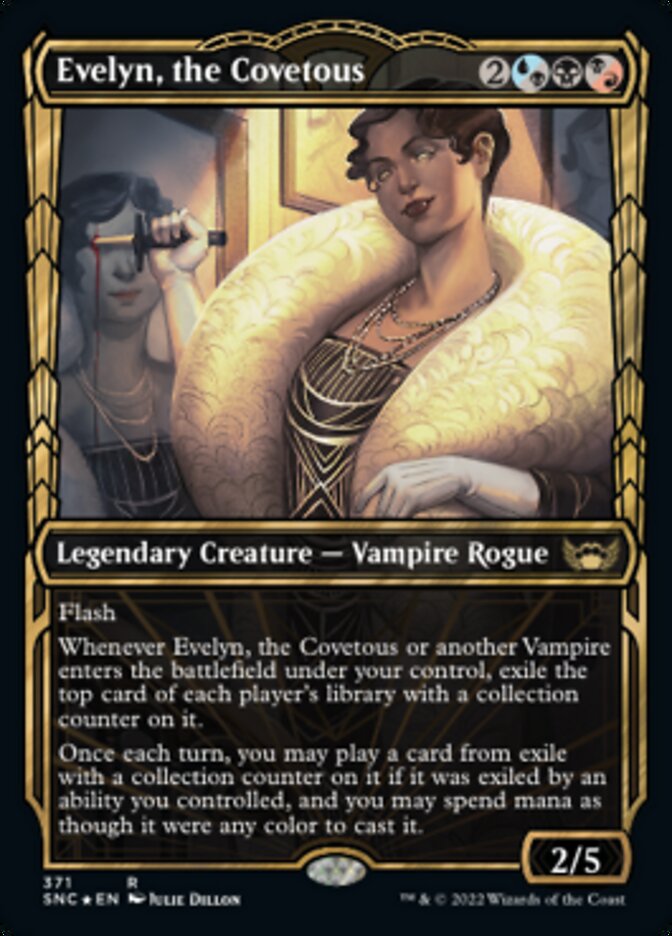 Evelyn, the Covetous (Showcase Golden Age Gilded Foil) [Streets of New Capenna] | Tabernacle Games