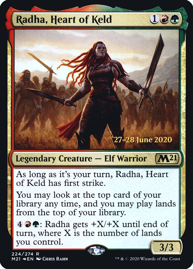 Radha, Heart of Keld  [Core Set 2021 Prerelease Promos] | Tabernacle Games