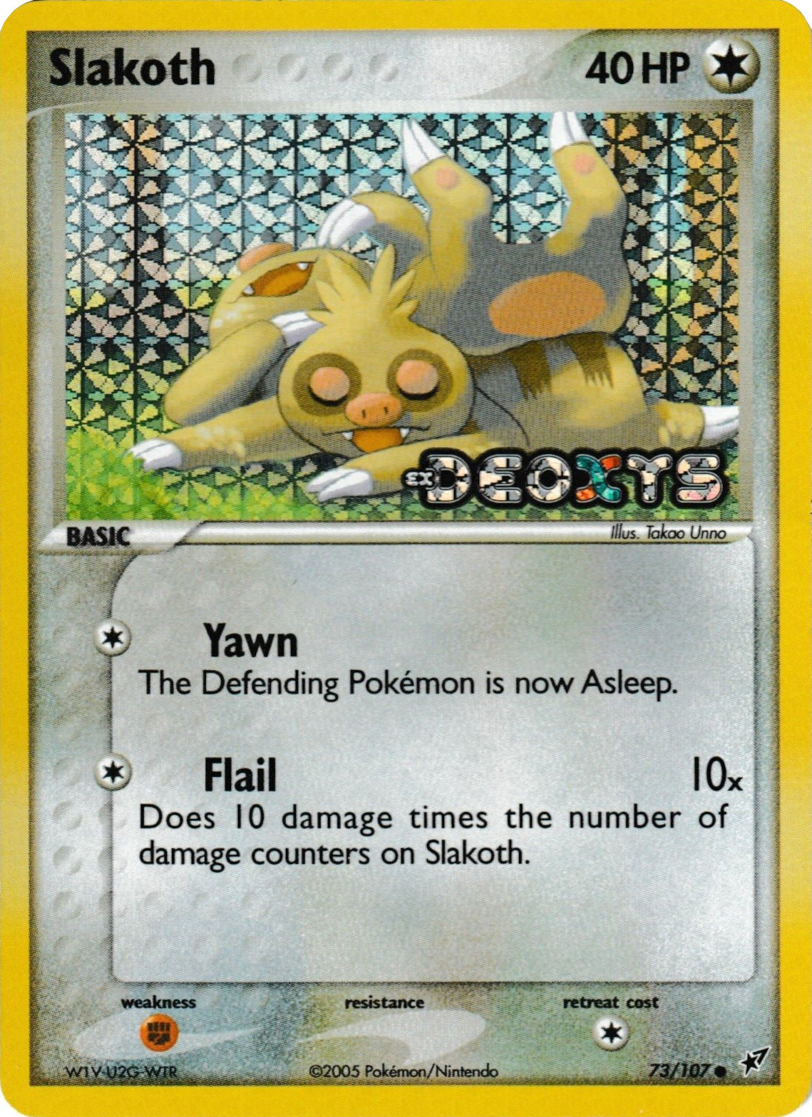 Slakoth (73/107) (Stamped) [EX: Deoxys] | Tabernacle Games