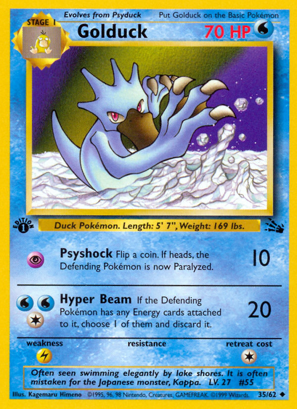Golduck (35/62) [Fossil 1st Edition] | Tabernacle Games