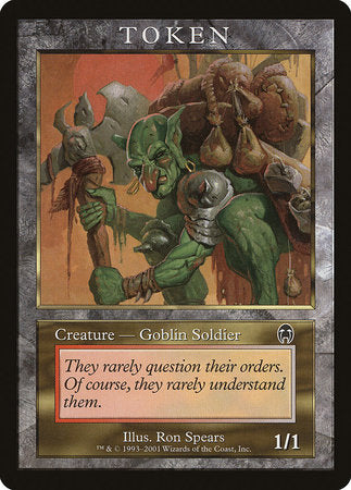 Goblin Soldier Token (Apocalypse) [Magic Player Rewards 2001] | Tabernacle Games