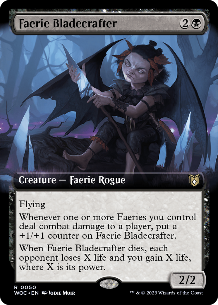 Faerie Bladecrafter (Extended Art) [Wilds of Eldraine Commander] | Tabernacle Games