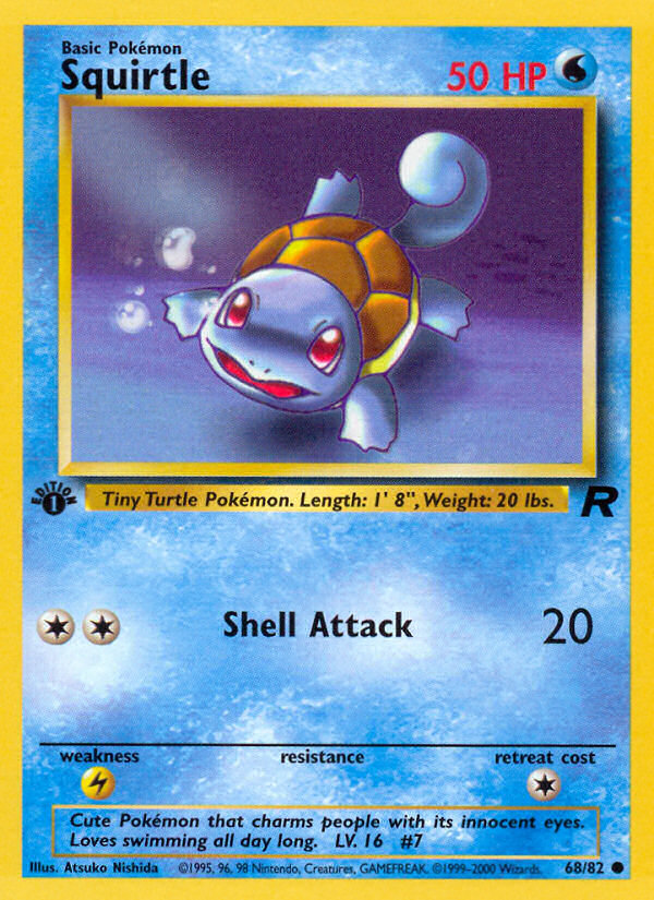 Squirtle (68/82) [Team Rocket 1st Edition] | Tabernacle Games