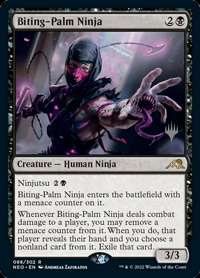 Biting-Palm Ninja (Promo Pack) [Kamigawa: Neon Dynasty Promos] | Tabernacle Games