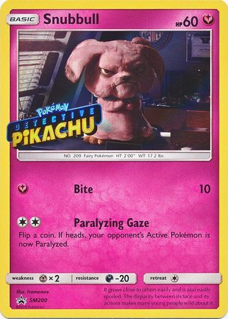 Snubbull Detective (SM200) (Pikachu Stamped) [Sun & Moon: Black Star Promos] | Tabernacle Games