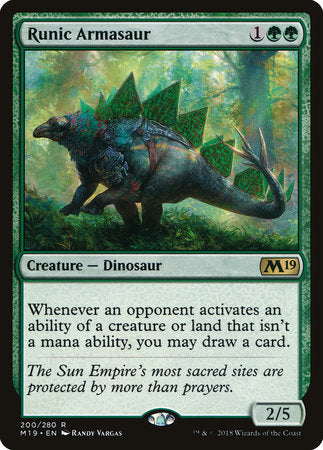 Runic Armasaur [Core Set 2019] | Tabernacle Games