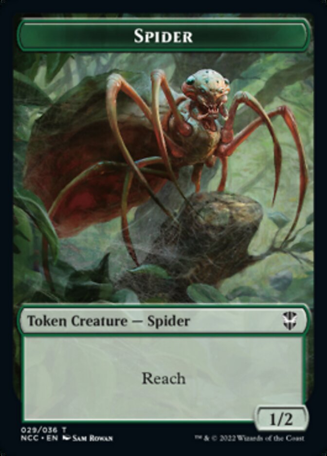 Treefolk // Spider Double-sided Token [Streets of New Capenna Commander Tokens] | Tabernacle Games