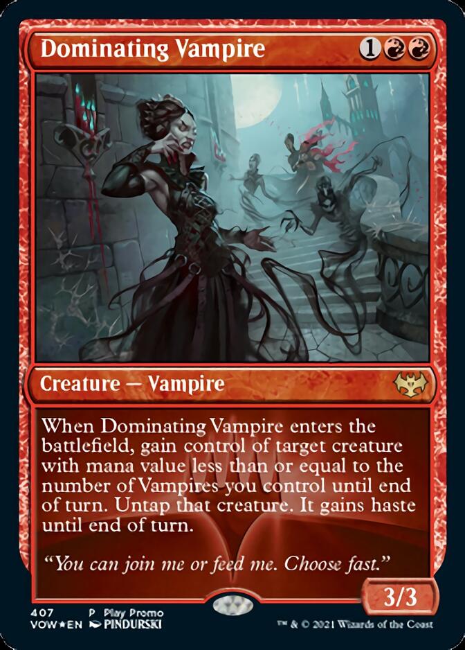 Dominating Vampire (Play Promo) [Innistrad: Crimson Vow Promos] | Tabernacle Games