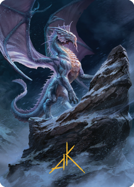 Ancient Silver Dragon Art Card (06) (Gold-Stamped Signature) [Commander Legends: Battle for Baldur's Gate Art Series] | Tabernacle Games