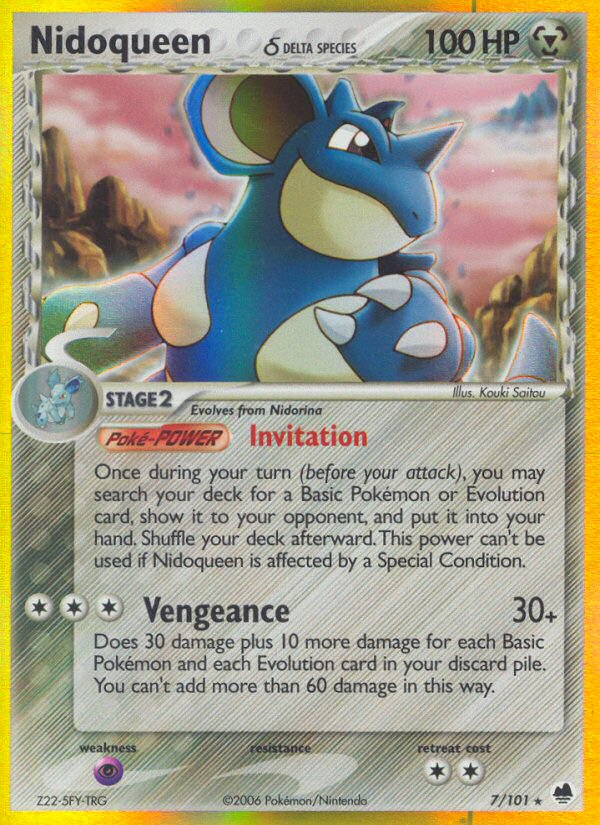 Nidoqueen (7/101) (Delta Species) [EX: Dragon Frontiers] | Tabernacle Games