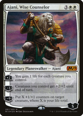 Ajani, Wise Counselor [Core Set 2019] | Tabernacle Games