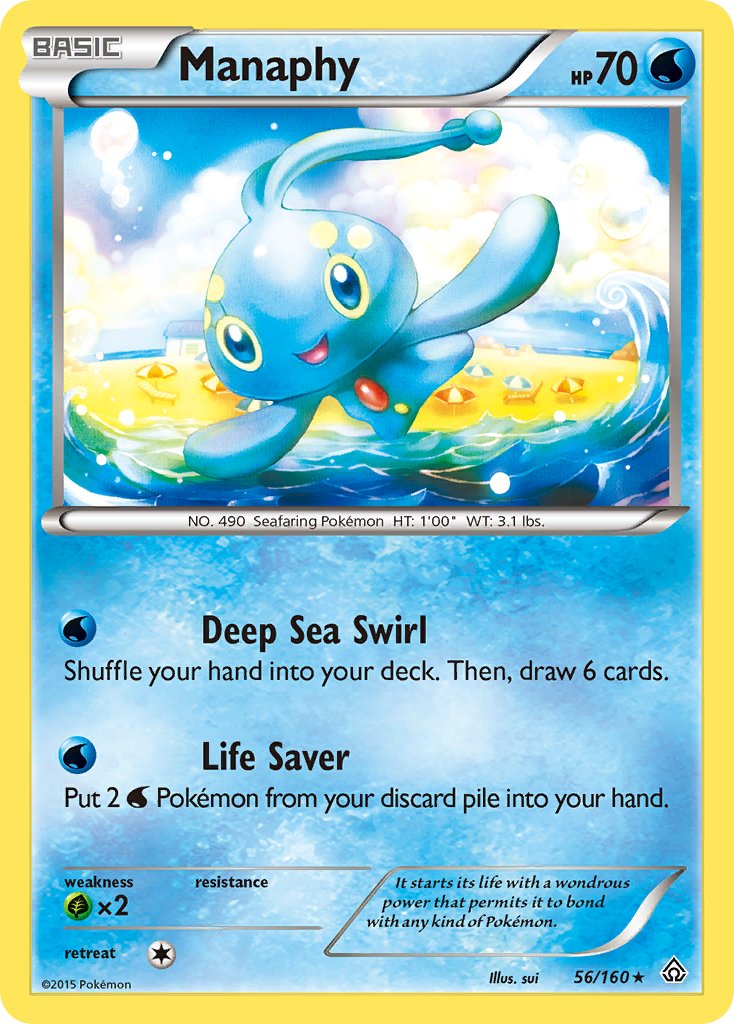 Manaphy (56/160) (Battle Arena Deck Exclusive) (Theme Deck Exclusive) [XY: Primal Clash] | Tabernacle Games