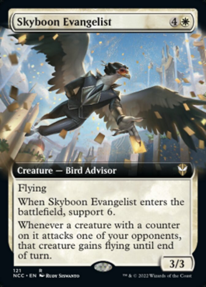 Skyboon Evangelist (Extended Art) [Streets of New Capenna Commander] | Tabernacle Games