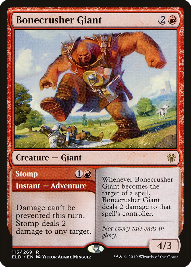 Bonecrusher Giant // Stomp [Throne of Eldraine] | Tabernacle Games