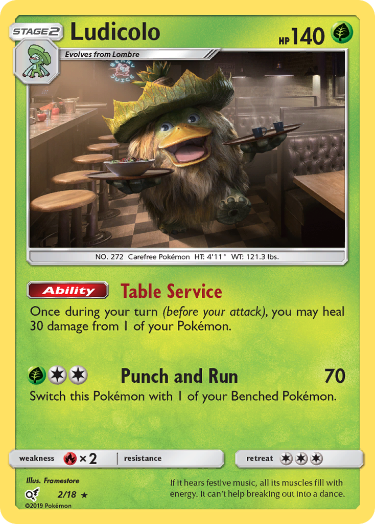 Ludicolo (2/18) [Sun & Moon: Detective Pikachu] | Tabernacle Games