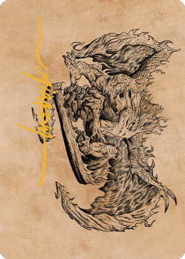 Miirym, Sentinel Wyrm Art Card (Gold-Stamped Signature) [Commander Legends: Battle for Baldur's Gate Art Series] | Tabernacle Games