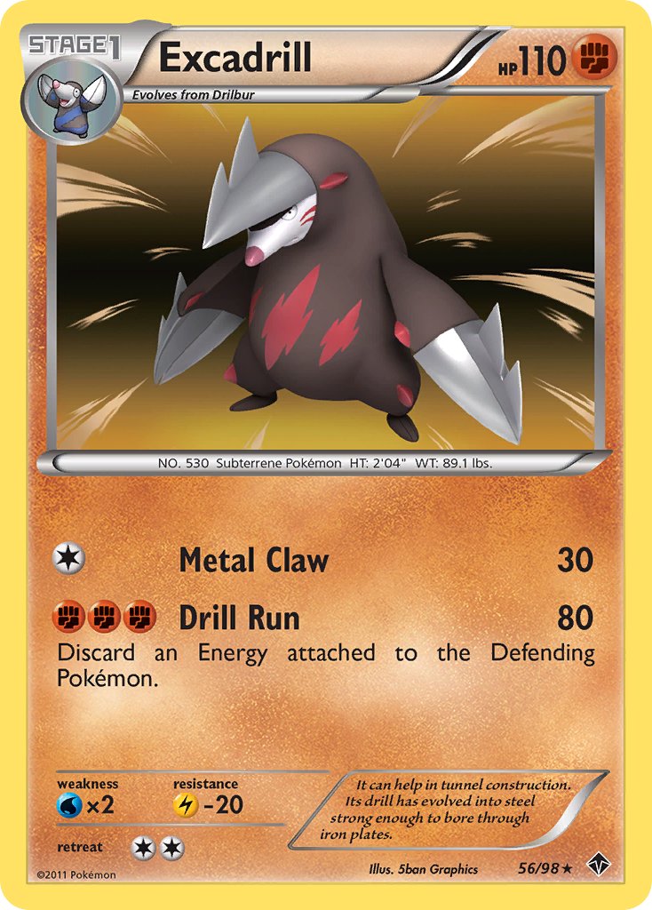 Excadrill (56/98) (Cosmos Holo) (Blister Exclusive) [Black & White: Emerging Powers] | Tabernacle Games
