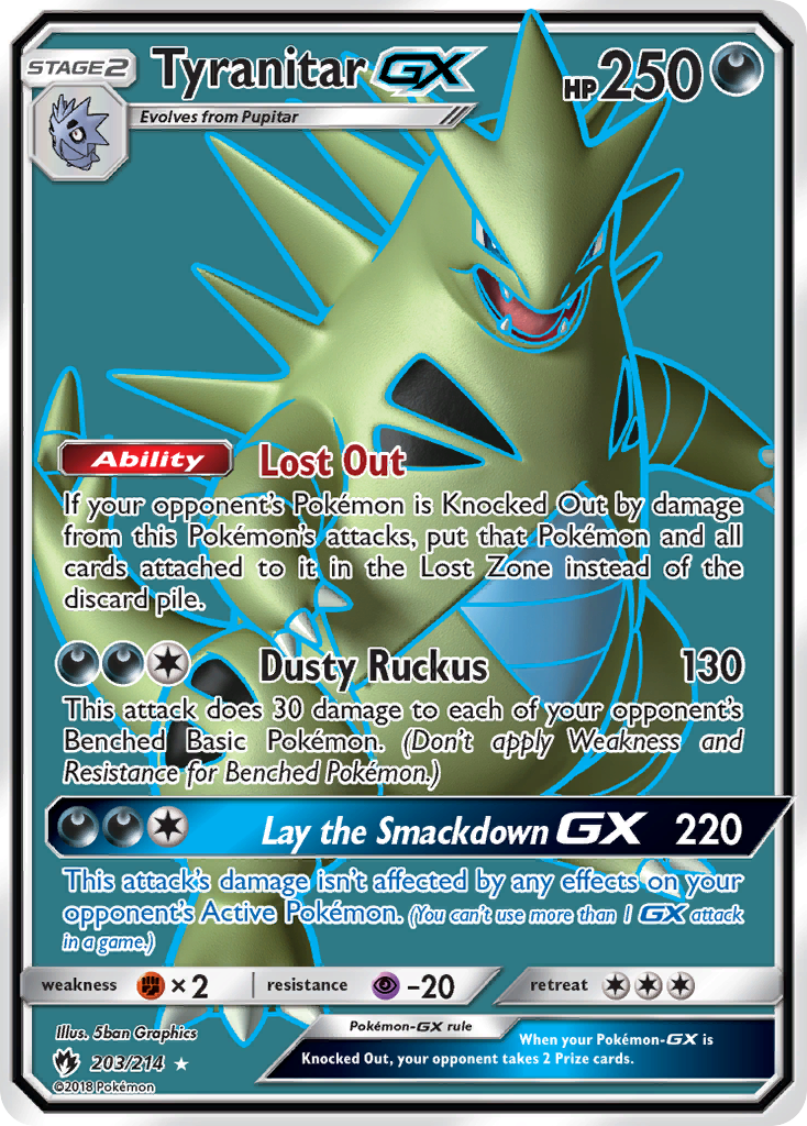 Tyranitar GX (203/214) [Sun & Moon: Lost Thunder] | Tabernacle Games