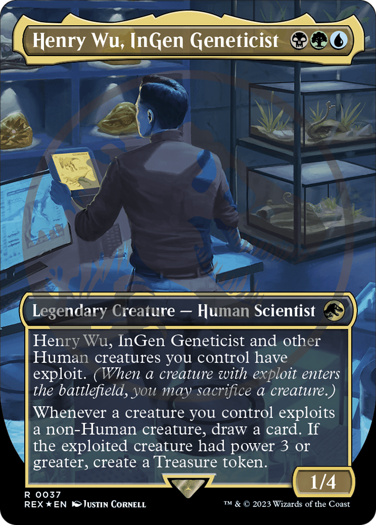 Henry Wu, InGen Geneticist Emblem (Borderless) [Jurassic World Collection Tokens] | Tabernacle Games