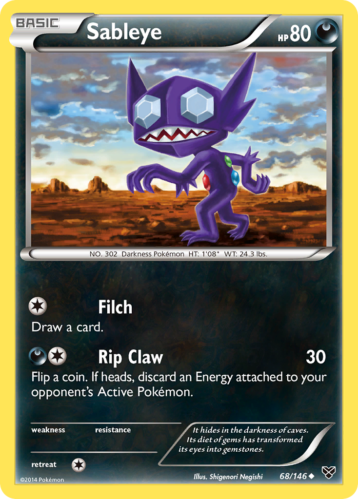 Sableye (68/146) [XY: Base Set] | Tabernacle Games