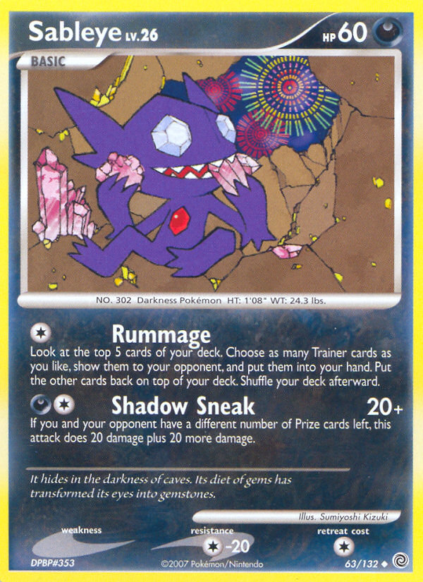 Sableye (63/132) [Diamond & Pearl: Secret Wonders] | Tabernacle Games