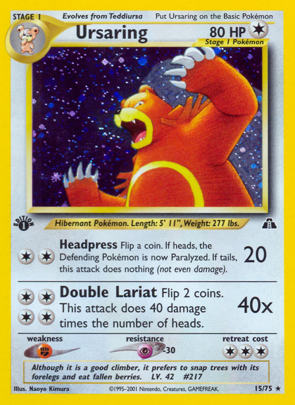 Ursaring (15/75) [Neo Discovery 1st Edition] | Tabernacle Games