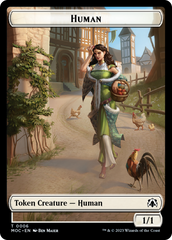 Zombie Knight // Human (6) Double-Sided Token [March of the Machine Commander Tokens] | Tabernacle Games