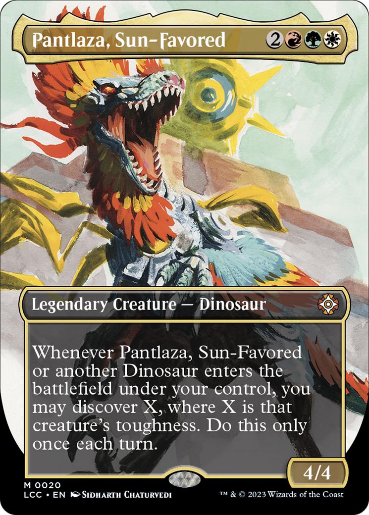 Pantlaza, Sun-Favored (Borderless) [The Lost Caverns of Ixalan Commander] | Tabernacle Games