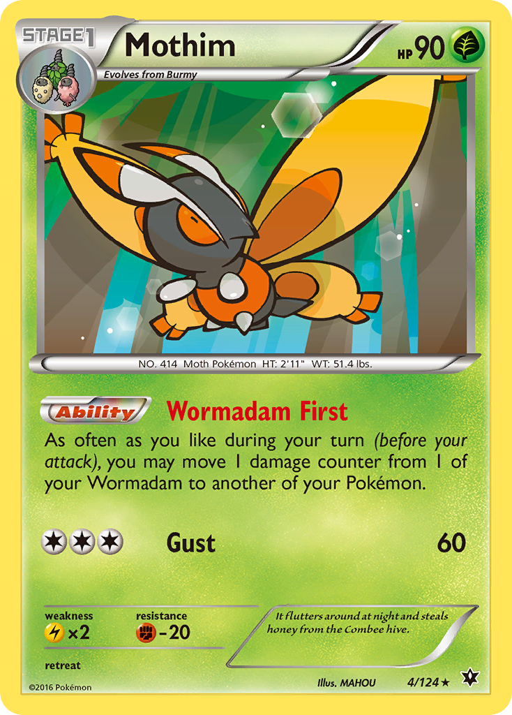 Mothim (4/124) [XY: Fates Collide] | Tabernacle Games