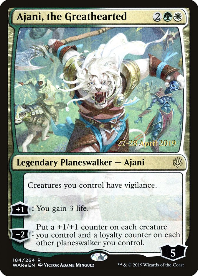 Ajani, the Greathearted  [War of the Spark Prerelease Promos] | Tabernacle Games