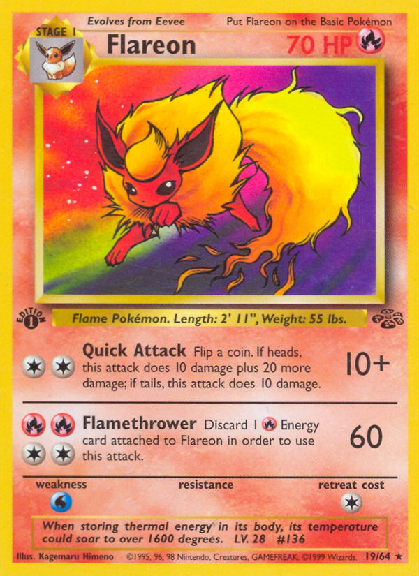 Flareon (19/64) [Jungle 1st Edition] | Tabernacle Games