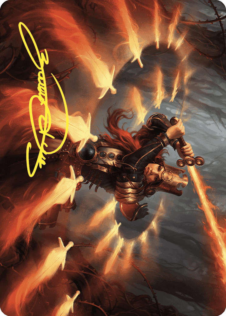 Heartflame Duelist Art Card (Gold-Stamped Signature) [Wilds of Eldraine Art Series] | Tabernacle Games