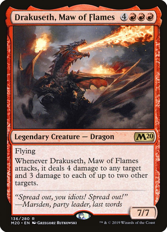 Drakuseth, Maw of Flames [Core Set 2020] | Tabernacle Games