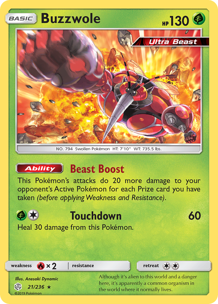 Buzzwole (21/236) [Sun & Moon: Cosmic Eclipse] | Tabernacle Games