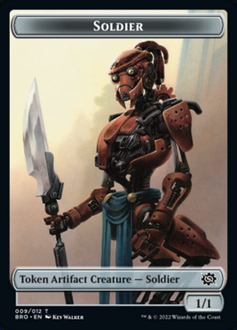 Powerstone // Soldier (009) Double-Sided Token [The Brothers' War Tokens] | Tabernacle Games