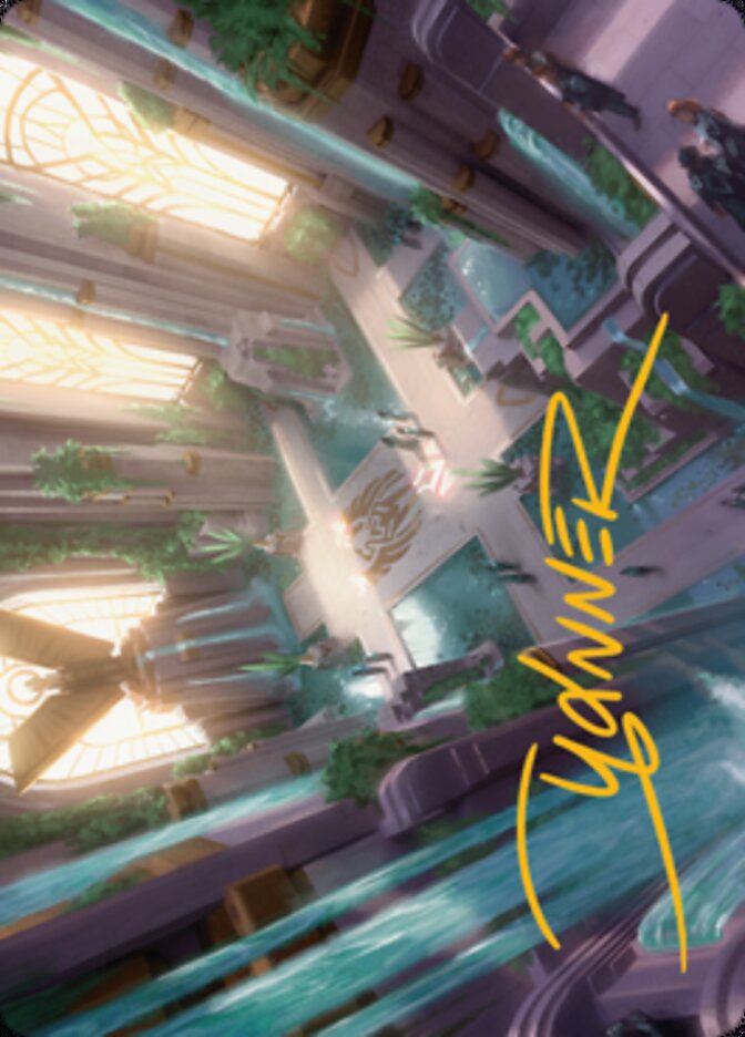 Spara's Headquarters Art Card (Gold-Stamped Signature) [Streets of New Capenna Art Series] | Tabernacle Games