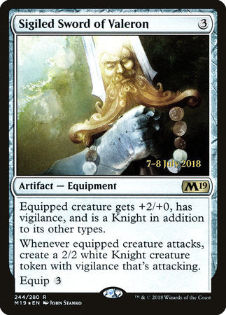 Sigiled Sword of Valeron [Core Set 2019 Promos] | Tabernacle Games