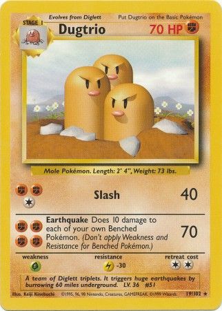 Dugtrio (19/102) [Base Set Unlimited] | Tabernacle Games