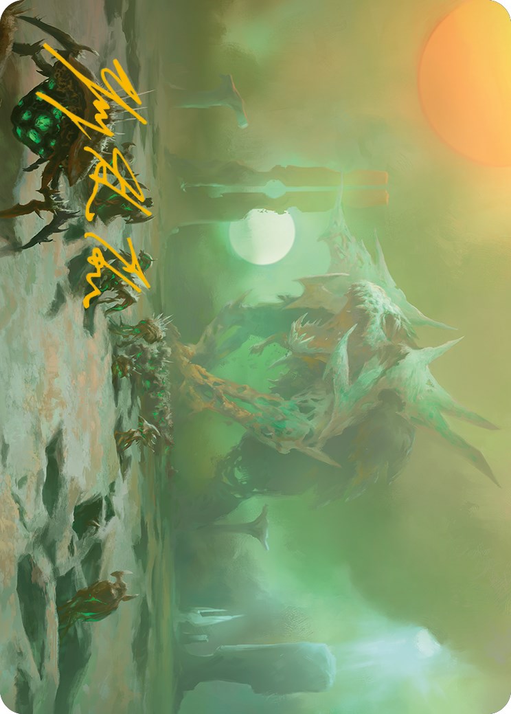 Green Sun's Twilight Art Card (Gold-Stamped Signature) [Phyrexia: All Will Be One Art Series] | Tabernacle Games