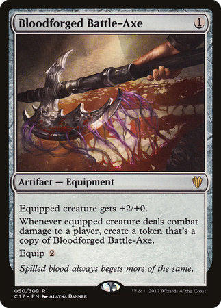 Bloodforged Battle-Axe [Commander 2017] | Tabernacle Games