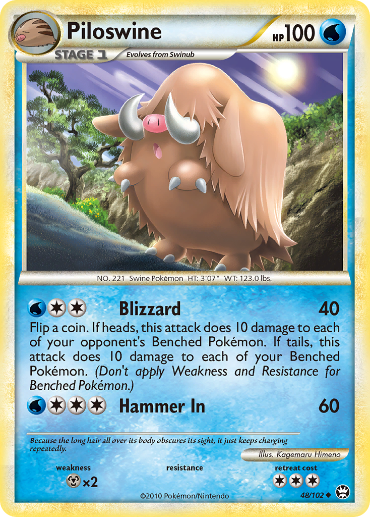 Piloswine (48/102) [HeartGold & SoulSilver: Triumphant] | Tabernacle Games