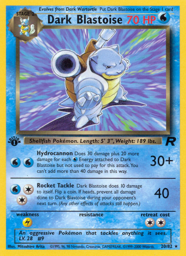 Dark Blastoise (20/82) [Team Rocket 1st Edition] | Tabernacle Games