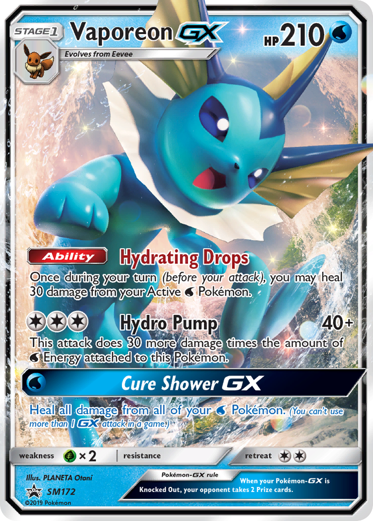 Vaporeon GX (SM172) [Sun & Moon: Black Star Promos] | Tabernacle Games